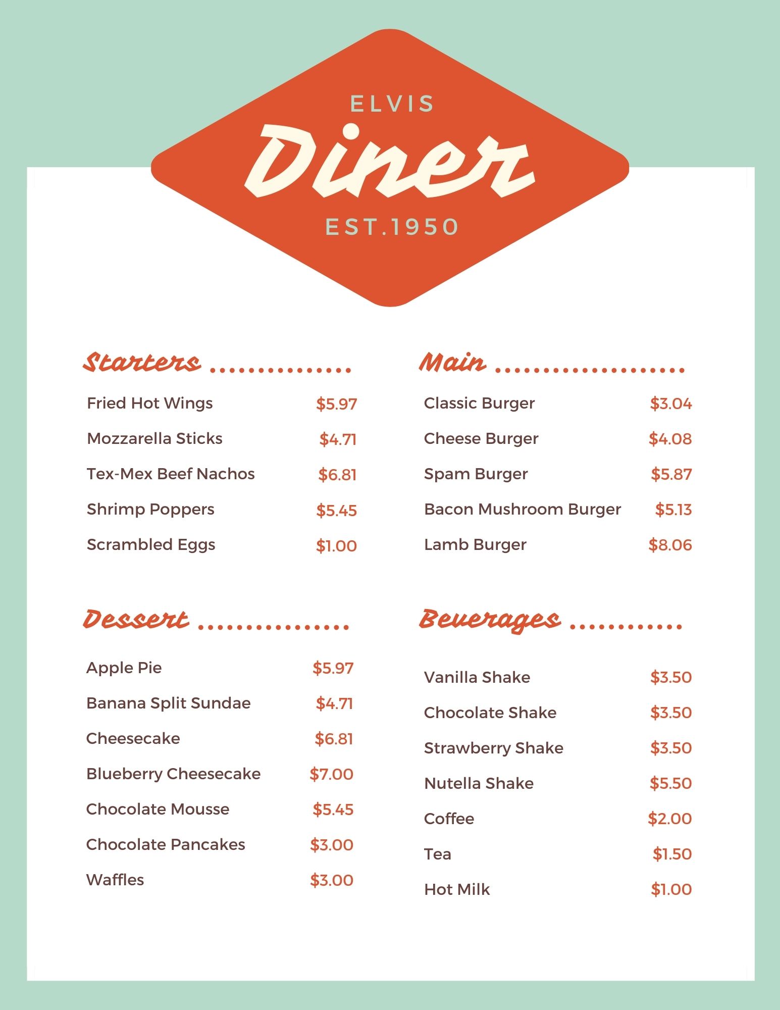 Restaurant PDF Menus Customized And Branded For You Restaurant PDF Menus Customized And Branded For You